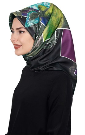 Piramit Tafta Dijital Eşarp 1918-3