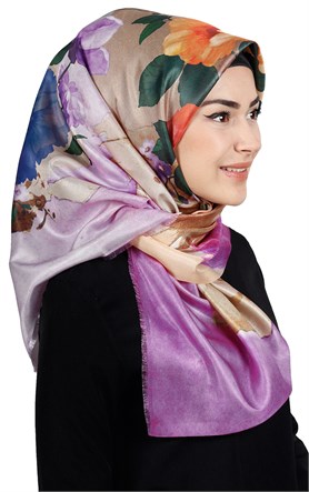 Piramit Tafta Dijital Eşarp 1912-10