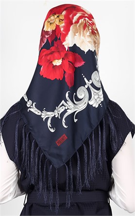 111-0013-03 PİRAMİT PÜSKÜLLÜ EŞARP