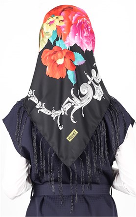 111-0013-14 PİRAMİT PÜSKÜLLÜ EŞARP