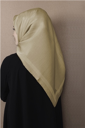 Abiye Bordürlü Eşarp 6002-1 Bal Köpüğü