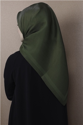 Abiye Bordürlü Eşarp 6002-10 Haki