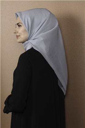 Abiye Bordürlü Eşarp 6002-11 Gri