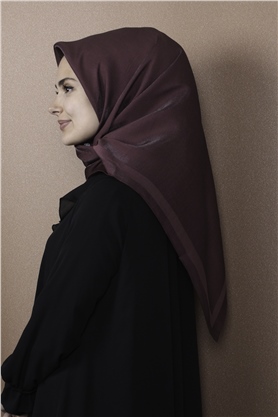 Abiye Bordürlü Eşarp 6002-13 Vişne Çürüğü