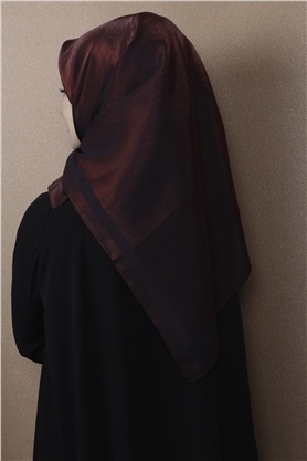 Abiye Bordürlü Eşarp 6002-2 Bordo