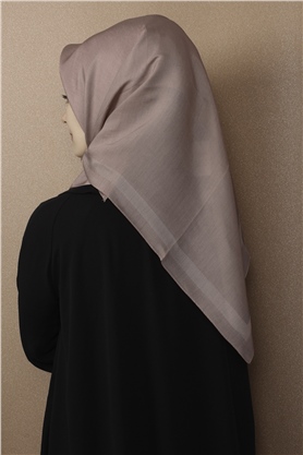 Abiye Bordürlü Eşarp 6002-8 Pudra