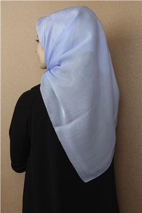 Abiye Bordürlü Eşarp 6002-9 Bebe Mavisi