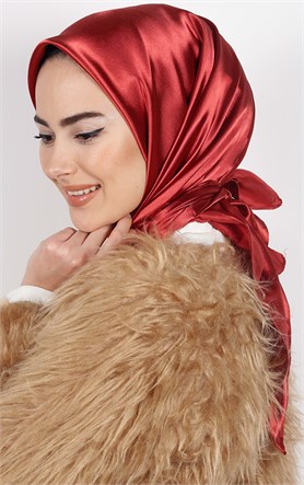 Düz Renk Saten Eşarp 1041-20