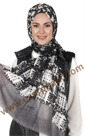 Akel Fileli Desenli Şal 147-1
