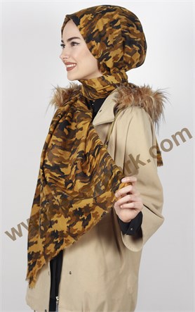 Akel Fileli Desenli Şal 180-4