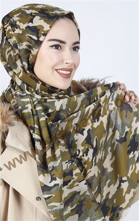 Akel Fileli Desenli Şal 180-7