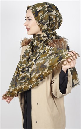 Akel Fileli Desenli Şal 180-7