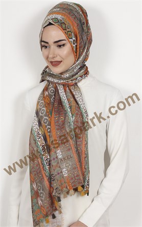 Akel Püsküllü Şal 1233-8