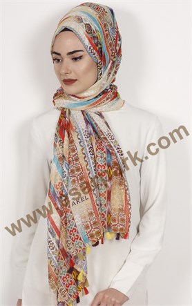 Akel Püsküllü Şal 1233-9