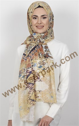 Akel Fileli Desenli Şal 153-4