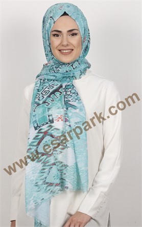 Akel Fileli Desenli Şal 153-7