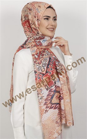 Akel Fileli Desenli Şal 153-9