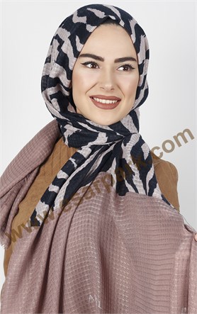 Akel Zebra Desenli Şal 4835-4