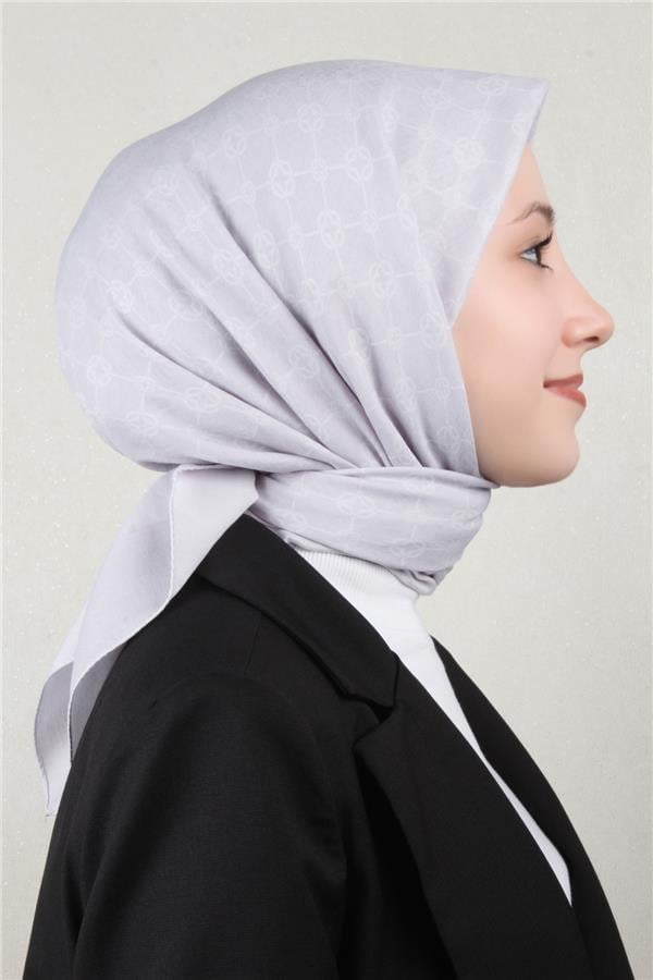 Aker Elegance Monogram Eşarp 1090500-973 Gri