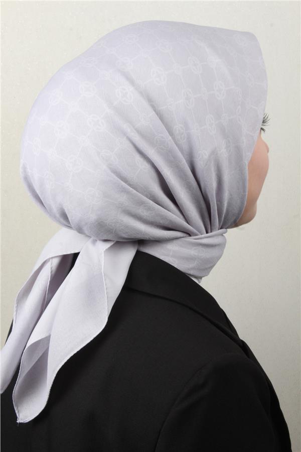 Aker Elegance Monogram Eşarp 1090500-973 Gri