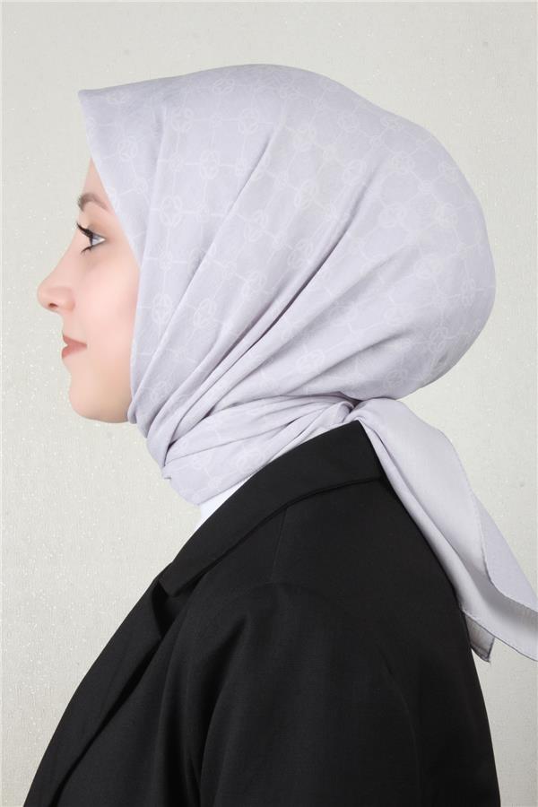 Aker Elegance Monogram Eşarp 1090500-973 Gri