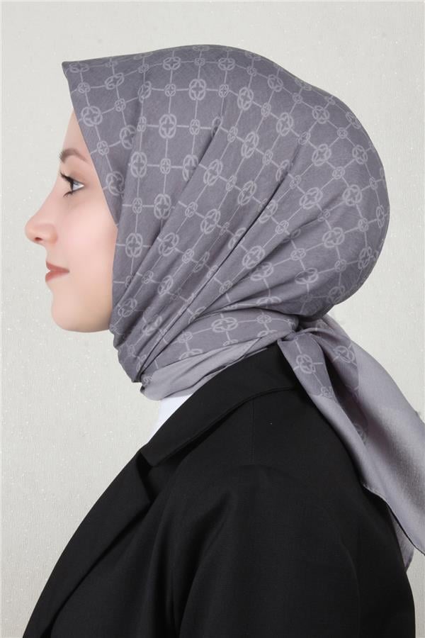 Aker Elegance Monogram Eşarp 1090500-971 Gri