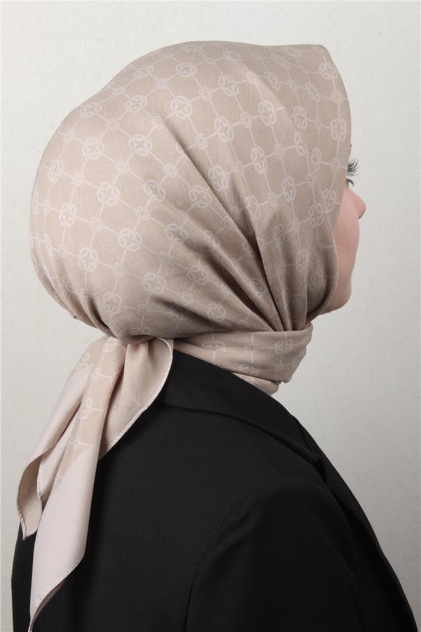 Aker Elegance Monogram Eşarp 1090500-933 Çöl Beji