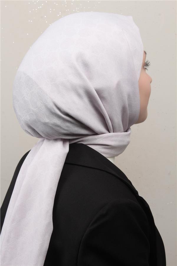Aker Elegance Monogram Şal 4108-13 Açık Lila