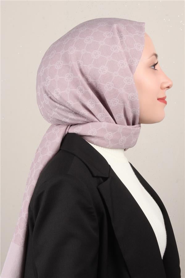 Aker Elegance Monogram Şal 4108-15 Sümbül