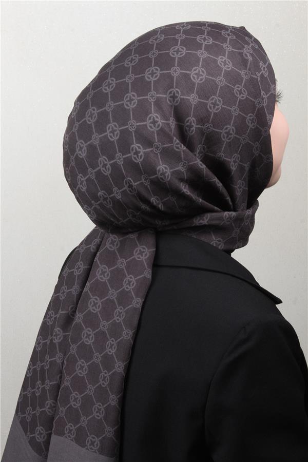 Aker Elegance Monogram Şal 4108-4 Füme