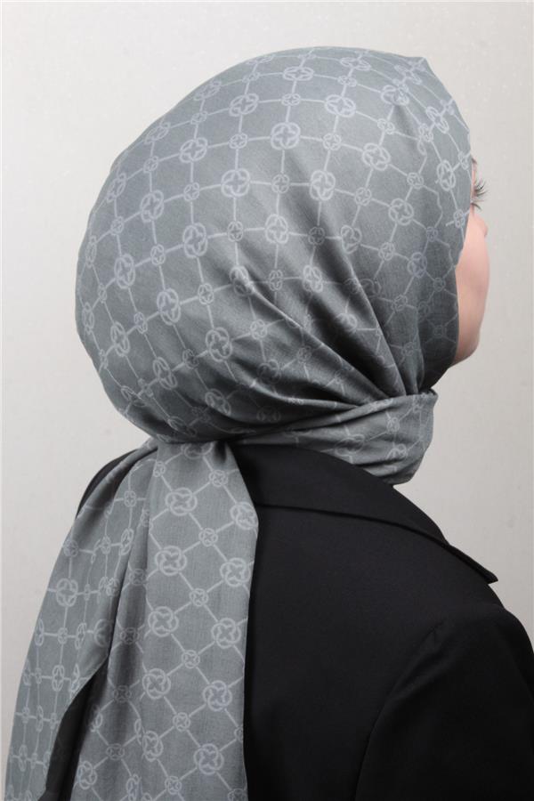 Aker Elegance Monogram Şal 4108-8 Mint Yeşili