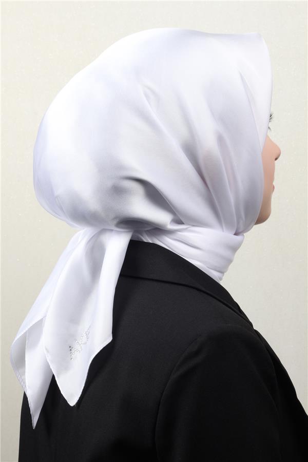 Aker Kristal Eşarp 1070900-913 Beyaz