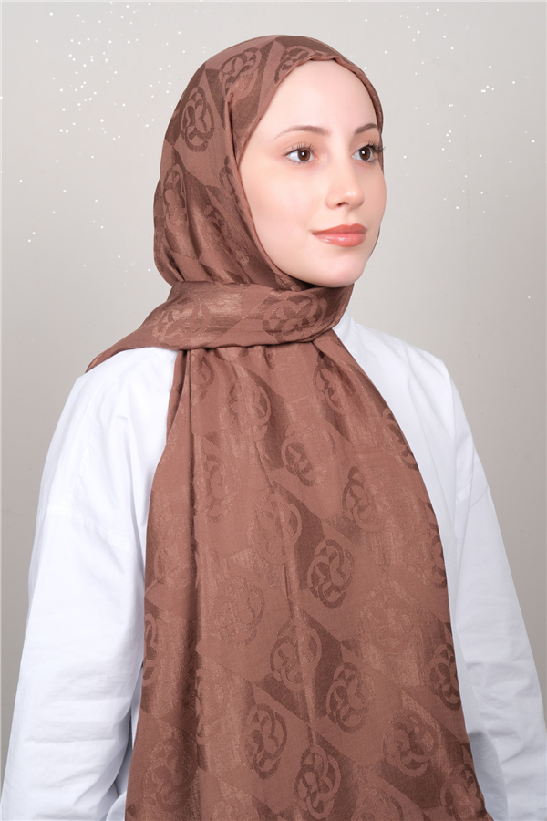 Aker Lyc & Coton Şal 6070500-932 Sütlü Kahve 