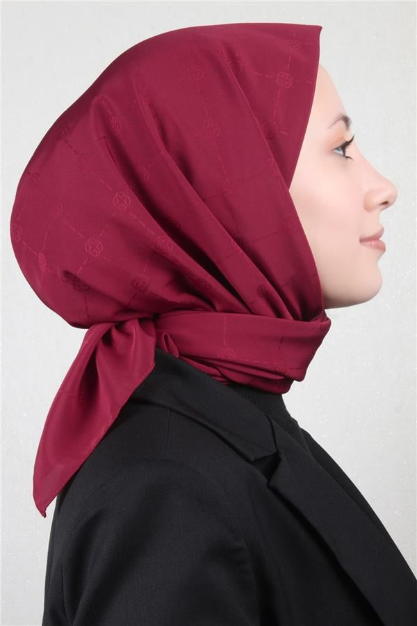 Aker Monogram İcon Eşarp 1070400-941 Bordo