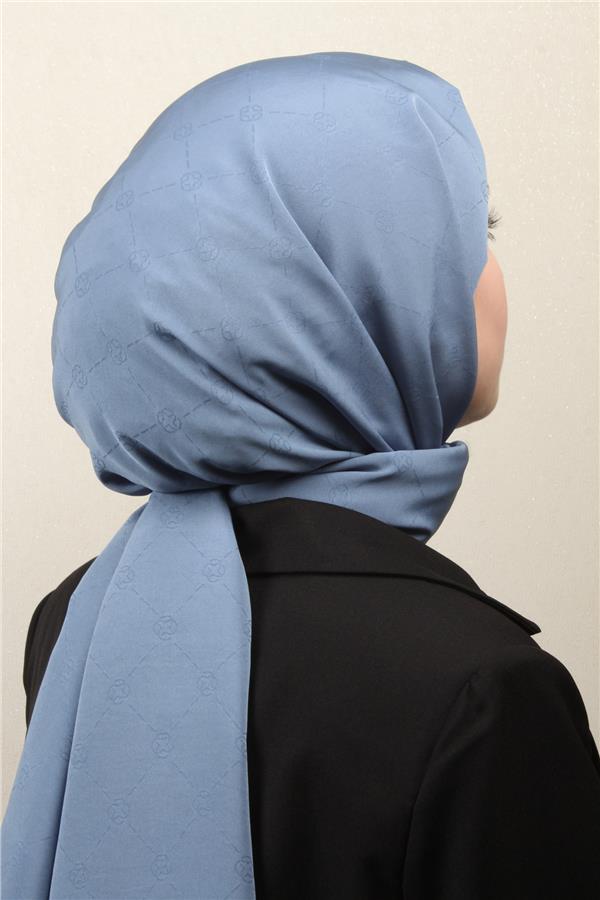 Aker Monogram İcon Şal 4112-11 Mavi