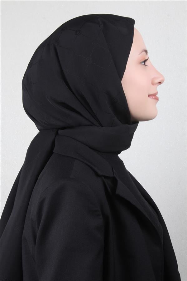 Aker Monogram İcon Şal 4112-12 Siyah