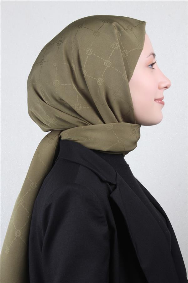 Aker Monogram İcon Şal 4112-13 Haki