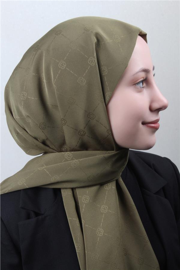 Aker Monogram İcon Şal 4112-13 Haki