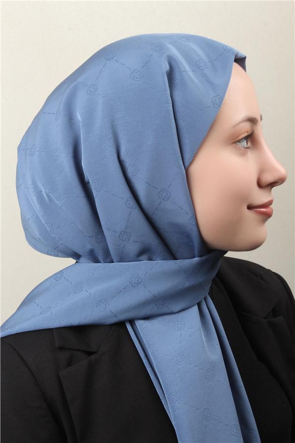 Aker Monogram İcon Şal 4112-18 İndigo