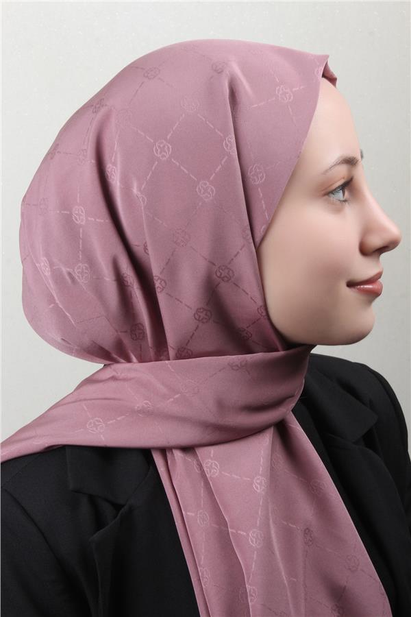 Aker Monogram İcon Şal 4112-20 Gül Kurusu