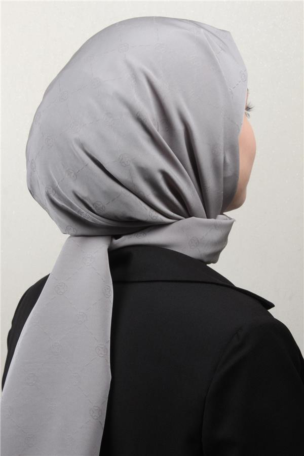 Aker Monogram İcon Şal 4112-24 Gri