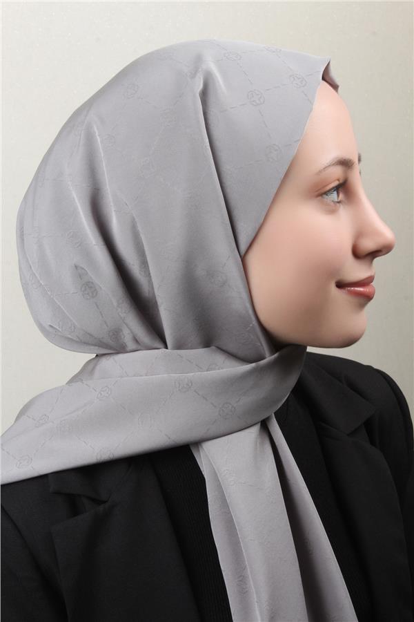 Aker Monogram İcon Şal 4112-24 Gri