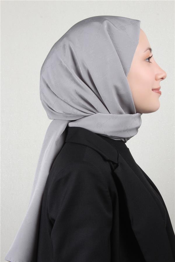 Aker Monogram İcon Şal 4112-24 Gri