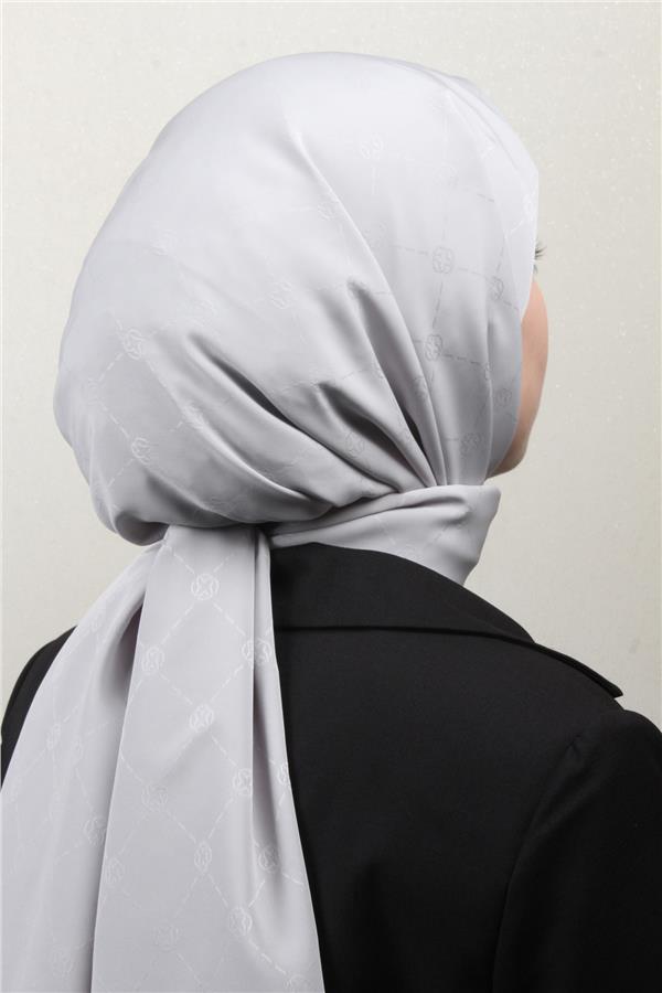 Aker Monogram İcon Şal 4112-25 Gümüş