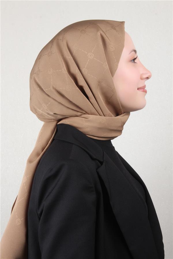 Aker Monogram İcon Şal 4112-3 Sütlü Kahve