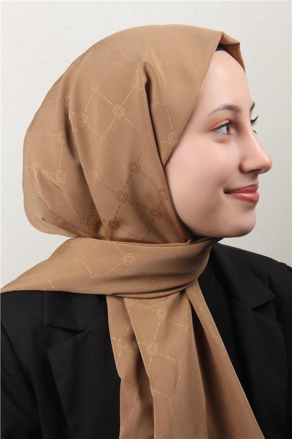 Aker Monogram İcon Şal 4112-3 Sütlü Kahve