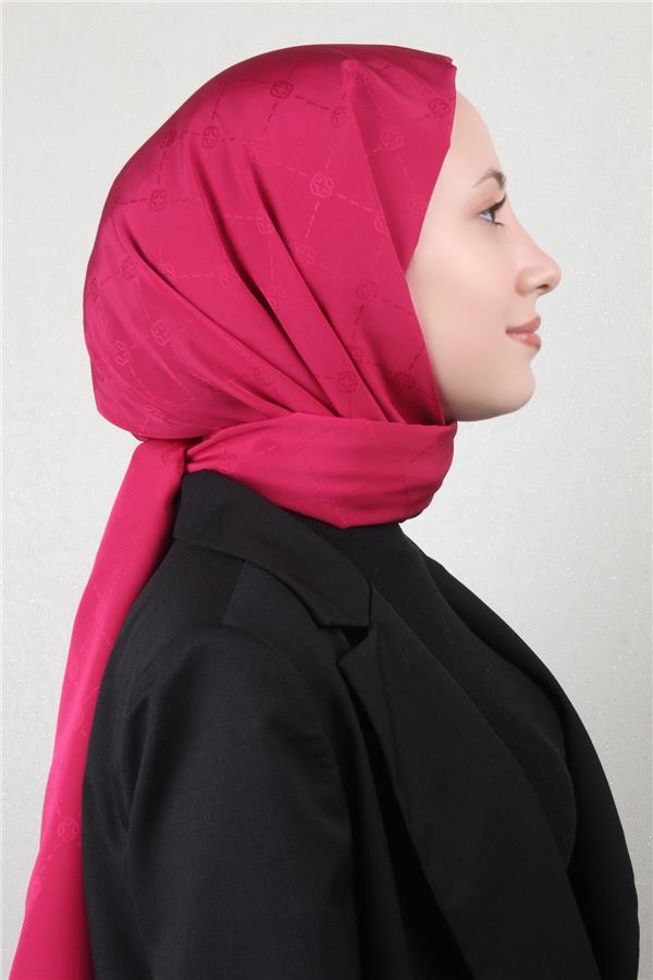 Aker Monogram İcon Şal 4112-7 Fuşya