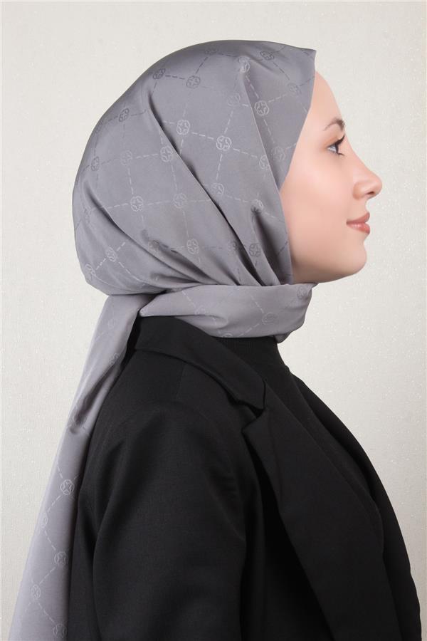 Aker Monogram İcon Şal 4112-9 Füme