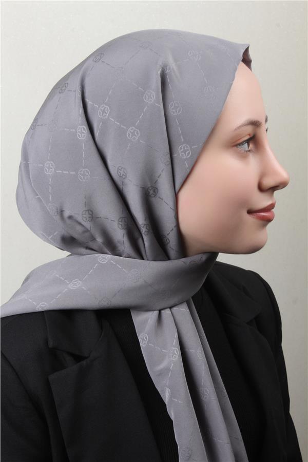 Aker Monogram İcon Şal 4112-9 Füme