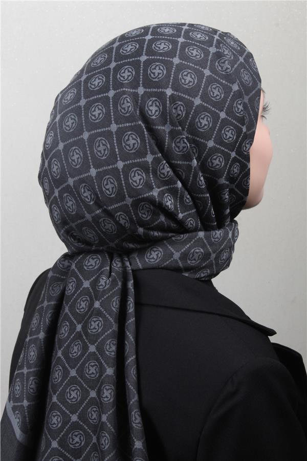 Aker Pamuklu Şal 4109-1 Antrasit